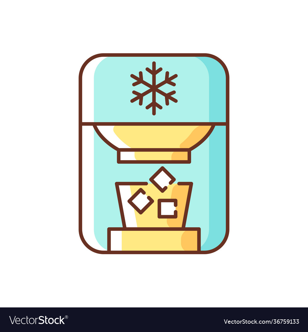 Ice maker rgb color icon