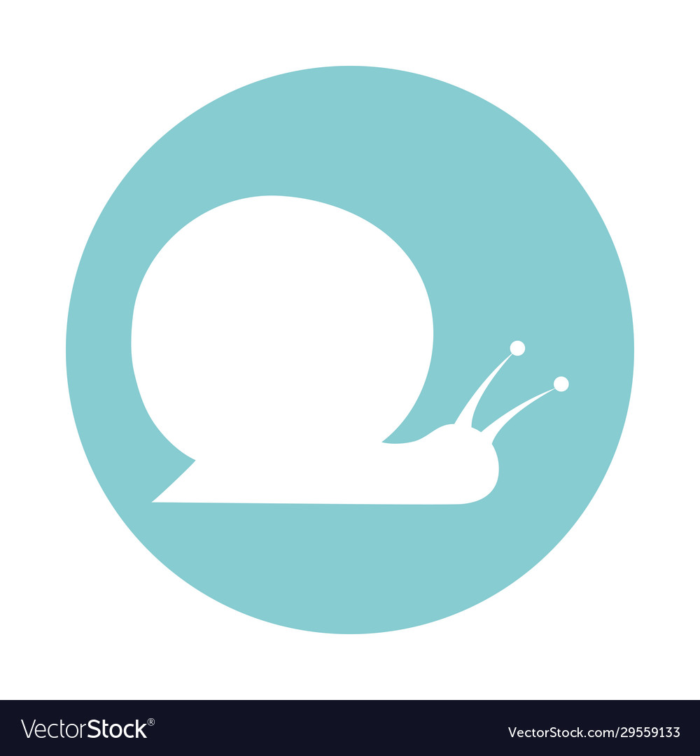 Isolated snail block style icon design