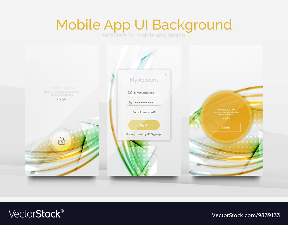 Mobile application interface background design