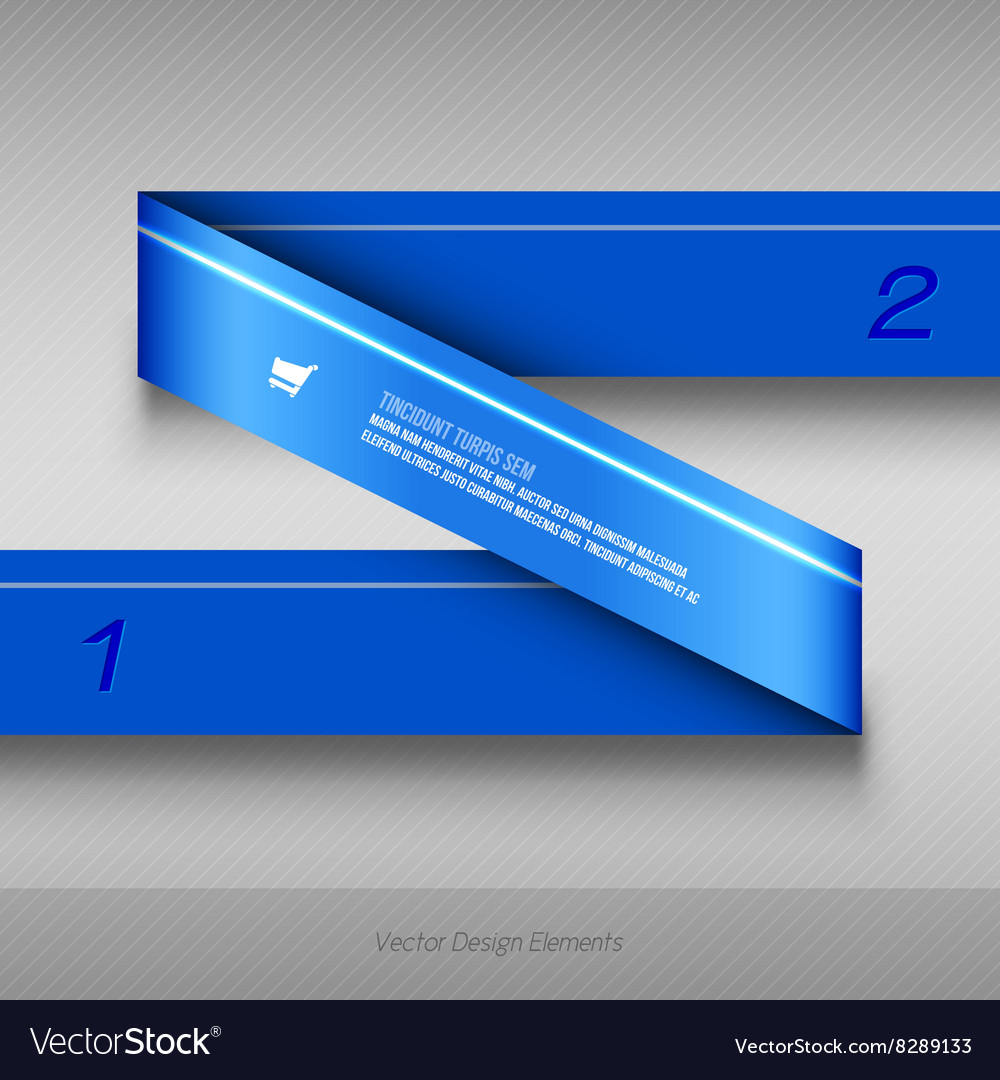 Modern Business Ribbon Origami Style Banner Design