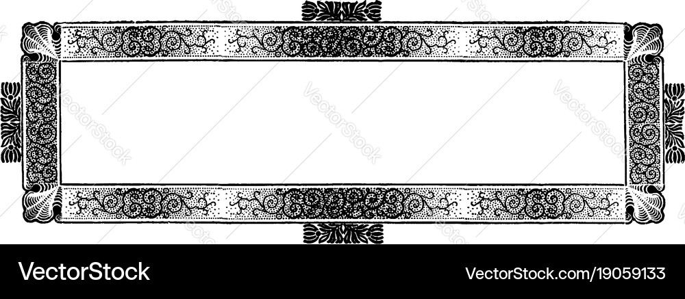 Ornate Banner Have Antique Pattern Border In This Vector Image