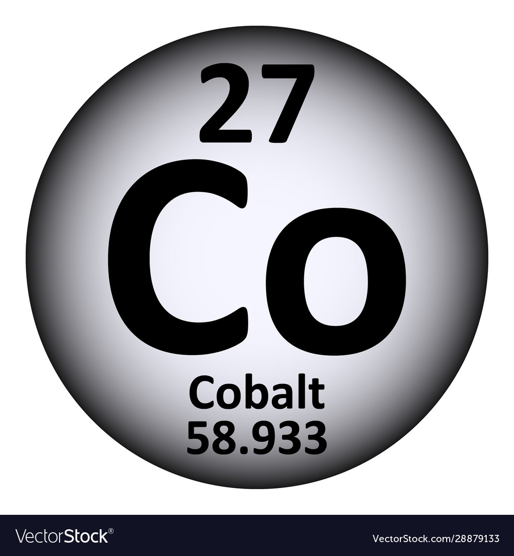 Periodic table element cobalt icon