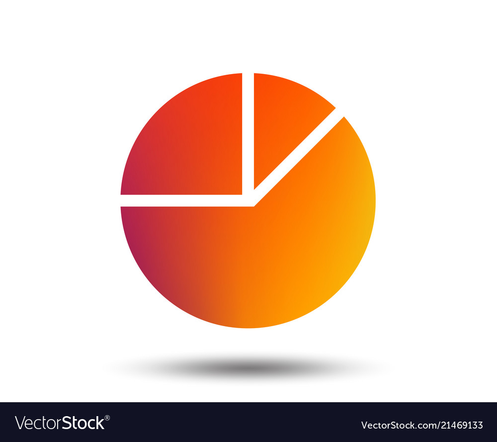 Pie chart graph sign icon diagram button