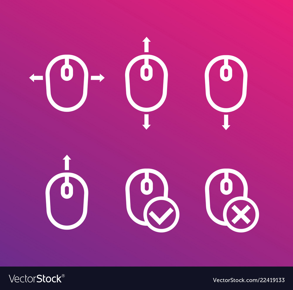 Scroll up down with mouse icons Vector Image Scroll up down with mouse icons