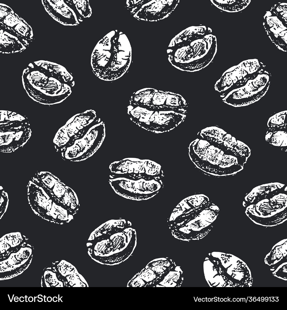 Seamless pattern with coffee beans design Vector Image