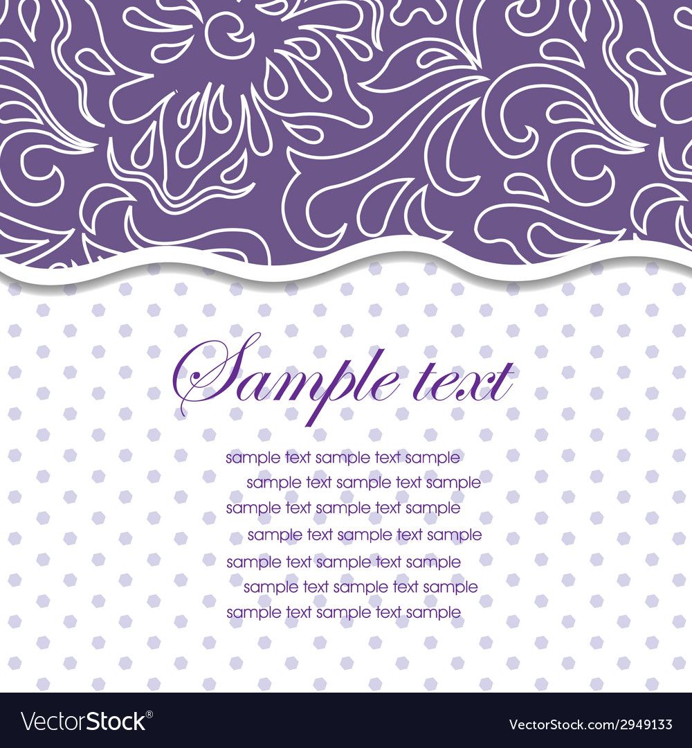 Template frame design for greeting card