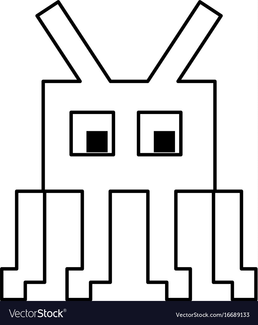 Videogame pixel character icon image