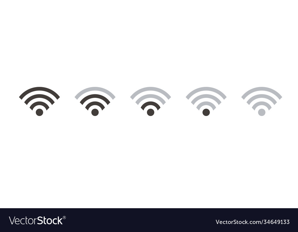 Wi-fi web icon set internet connection symbols