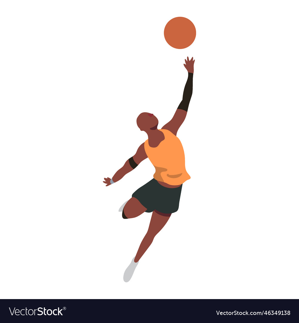 Basketball player ball player shorts throw Vector Image