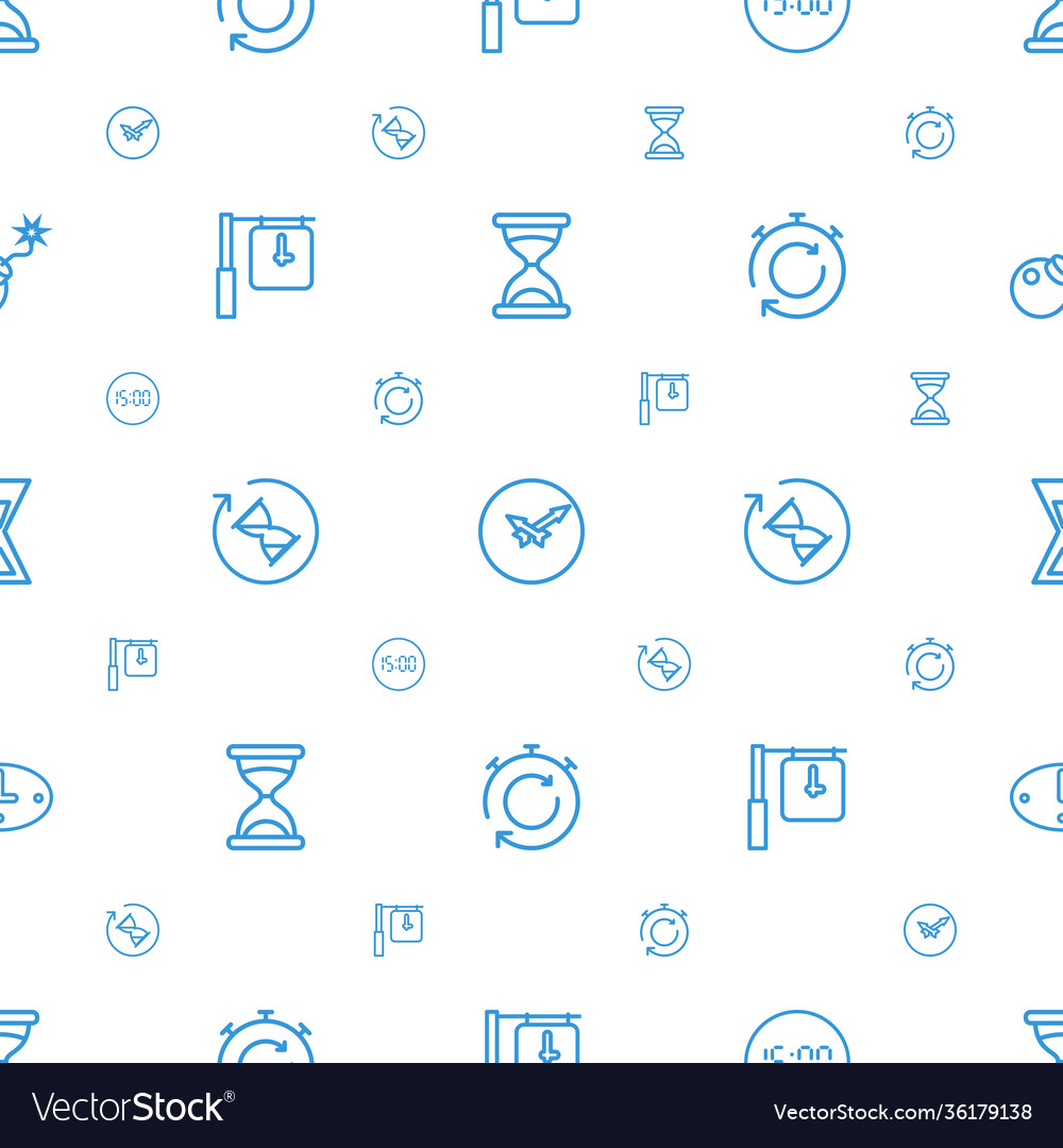 Countdown icons pattern seamless white background