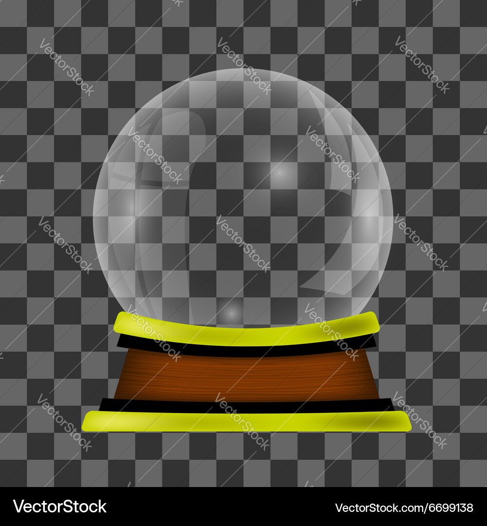 Empty snow globe Royalty Free Vector Image - VectorStock
