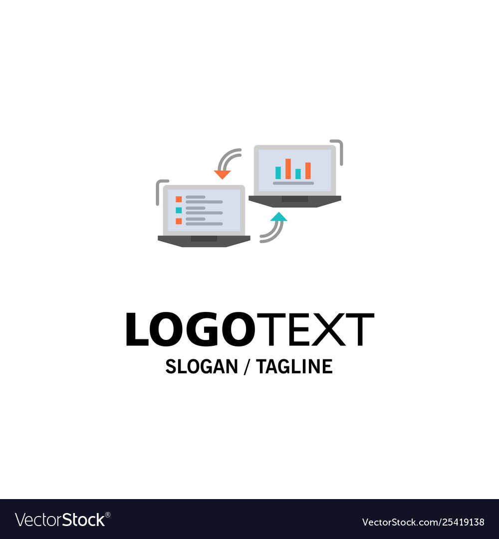 Exchange business completers connection data vector image Exchange business completers connection data