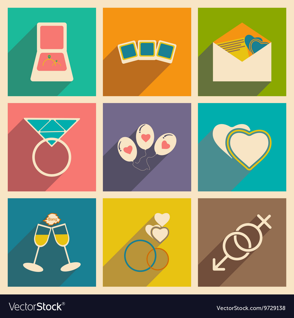Flat with shadow concept and mobile application