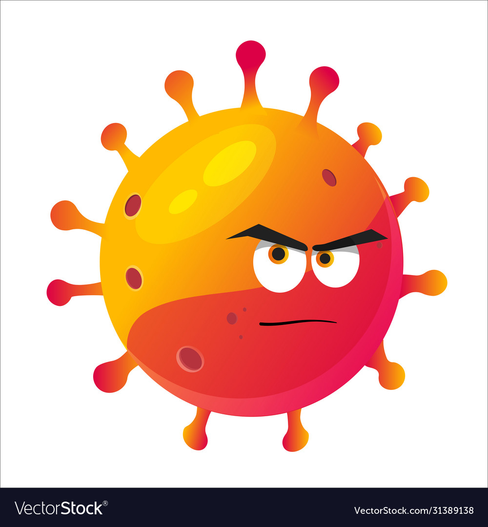 Funny Orange Coronavirus