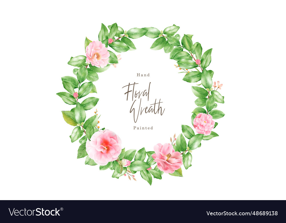 Hand drawn floral wreath