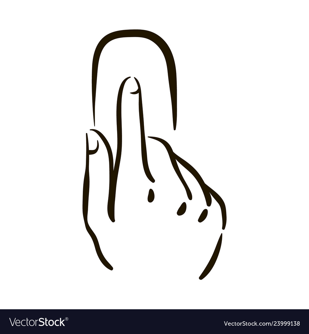 Hand drawn with computer mouse sketch Vector Image Hand drawn with computer mouse sketch