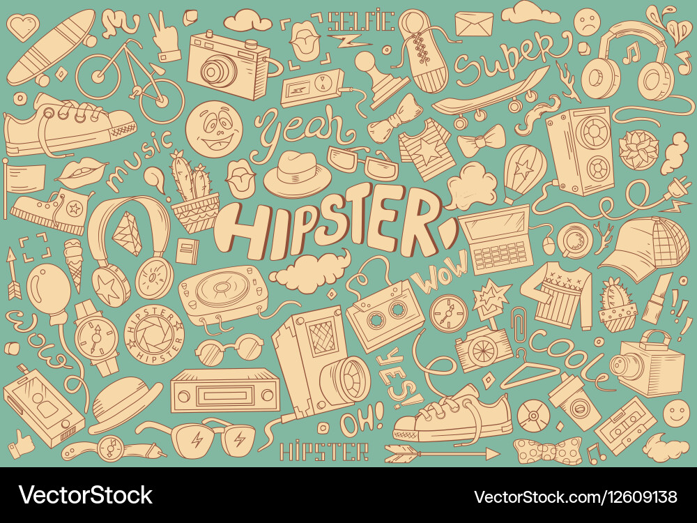 Hipster elements Royalty Free Vector Image - VectorStock