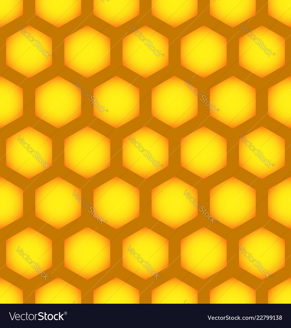 Honeycomb repeatable pattern seamless hexagonal vector image Honeycomb repeatable pattern seamless hexagonal