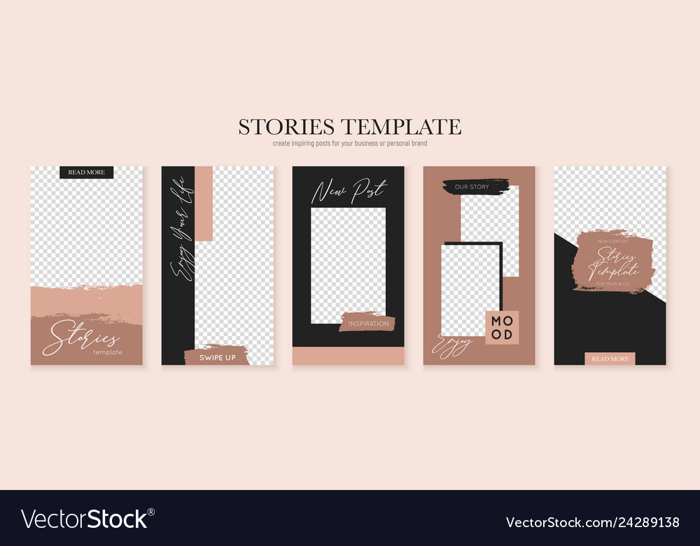 Instagram stories template Royalty Free Vector Image