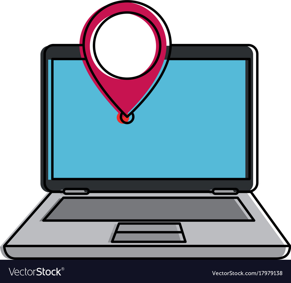 Laptop computer with pointer location