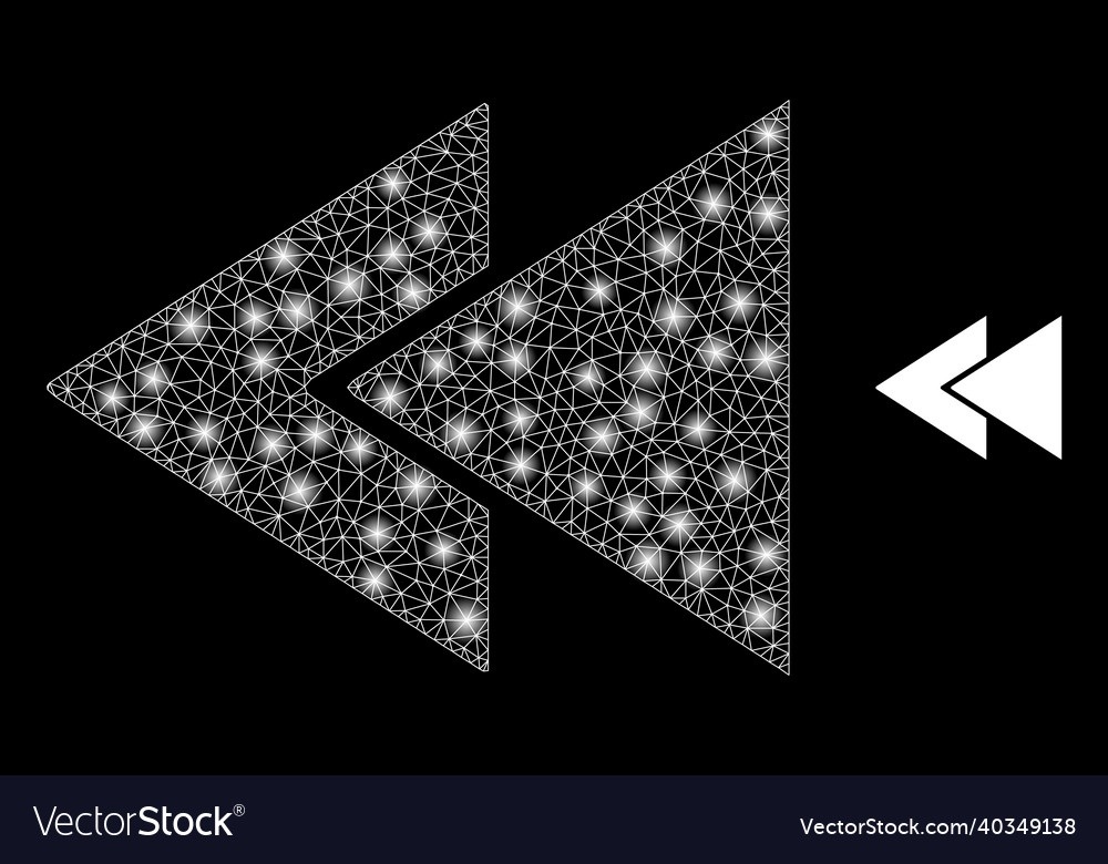 Mesh net fast rewind back with majestic vector image Mesh net fast rewind back with majestic