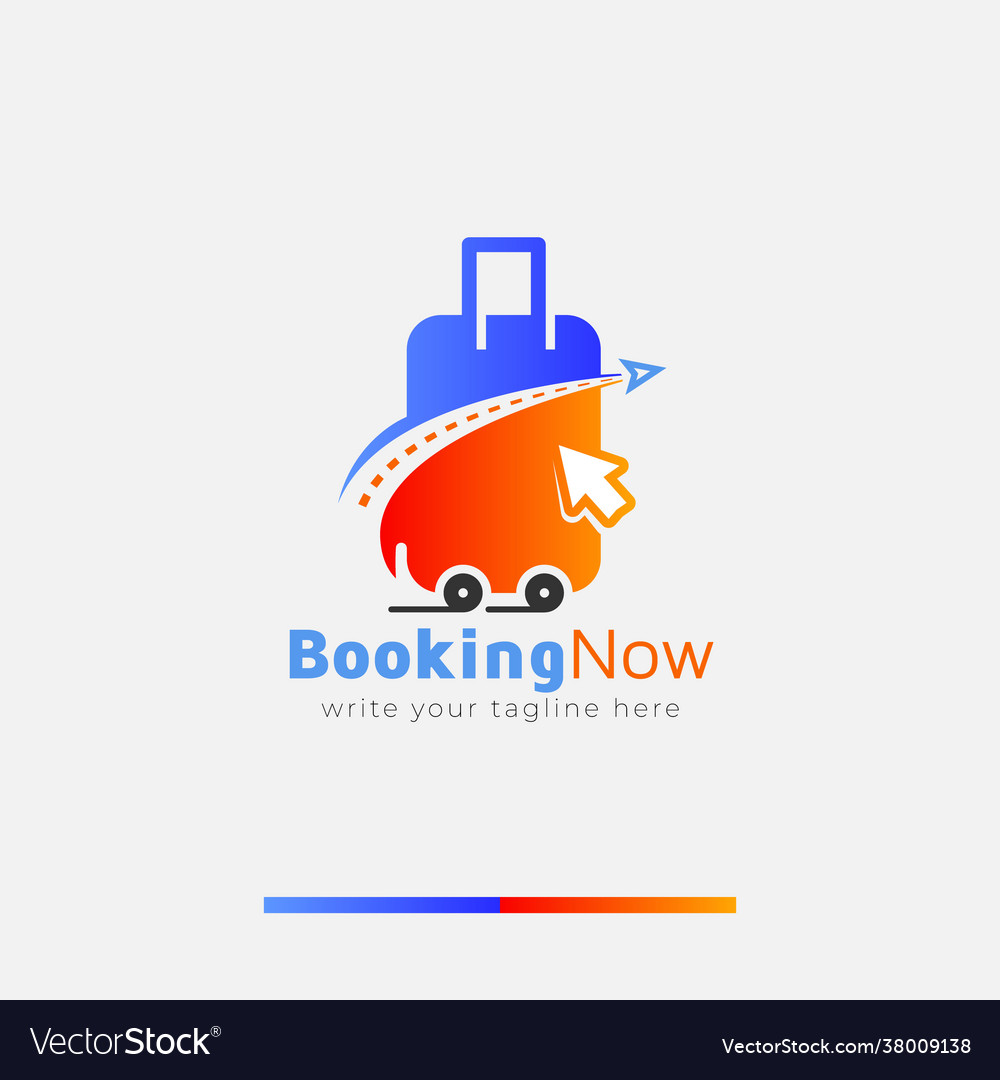 Online booking travel logo design template Vector Image