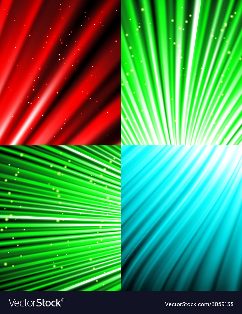 Set of background colourful luminous rays