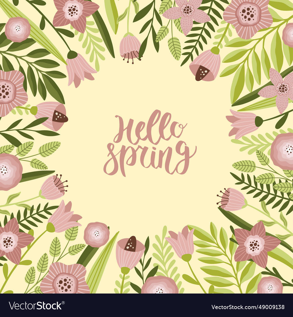 Spring square backgrounds minimalistic style Vector Image Spring square backgrounds minimalistic style