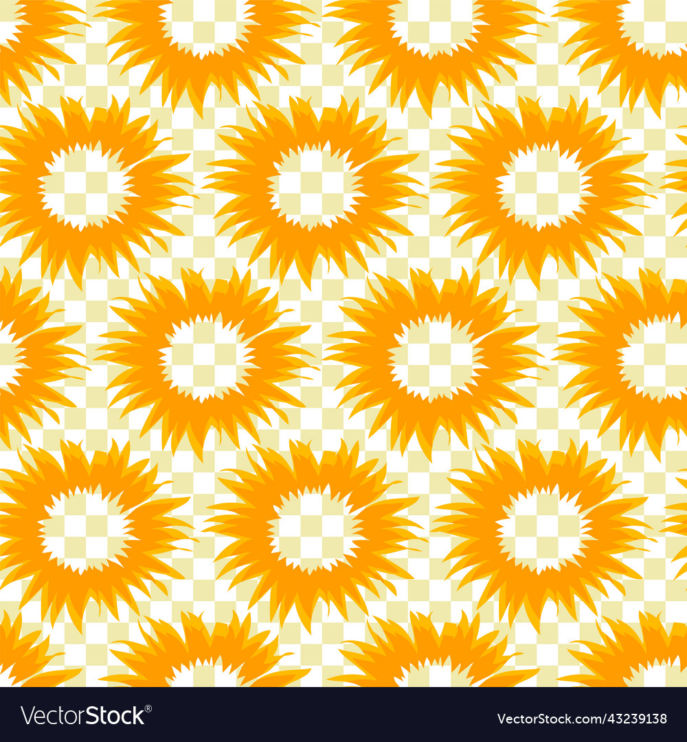 Sunflower Field Seamless Pattern