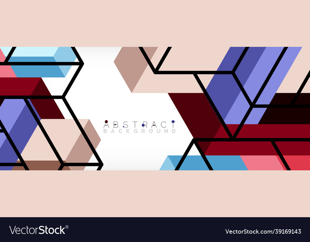 Abstract background 3d cubes cubic elements vector image Abstract background 3d cubes cubic elements