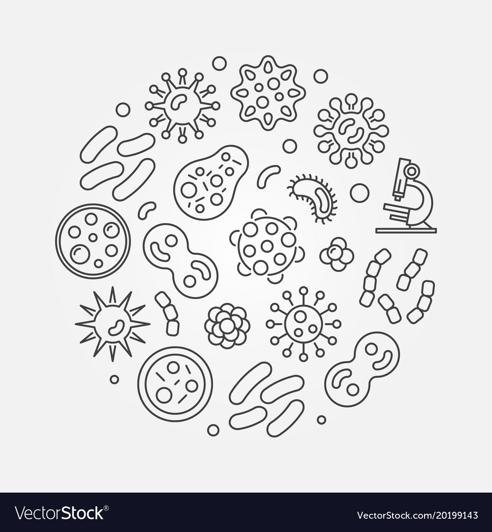 Bacteria Round Symbol