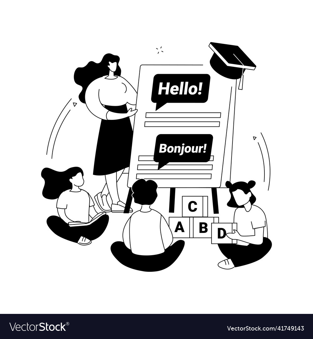 Bilingual immersion program abstract concept