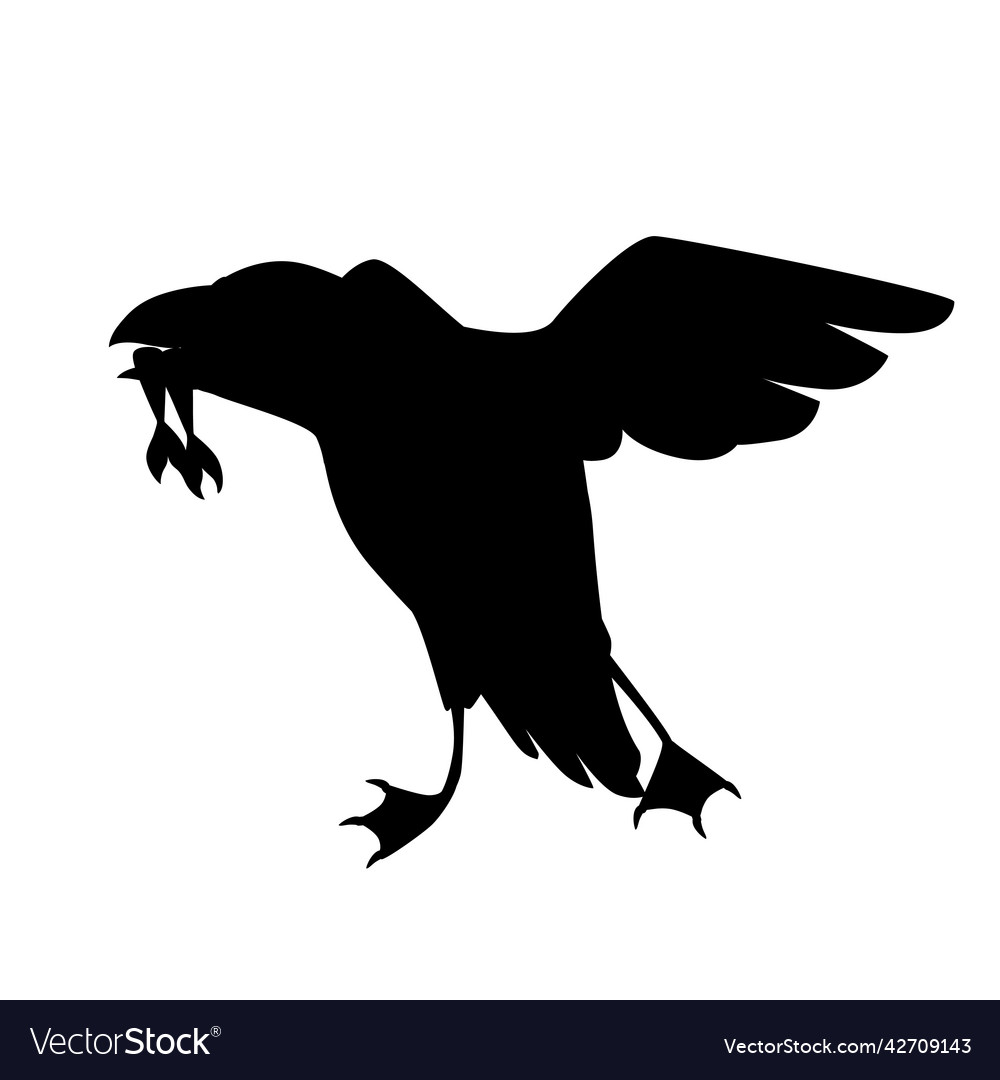 Schwarze Silhouette fliegen atlantische Puffin Vogel vector image Schwarze Silhouette fliegen atlantische Puffin Vogel