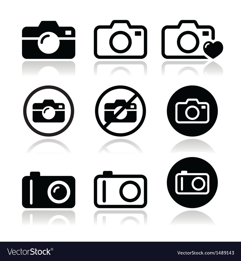 Camera icons set