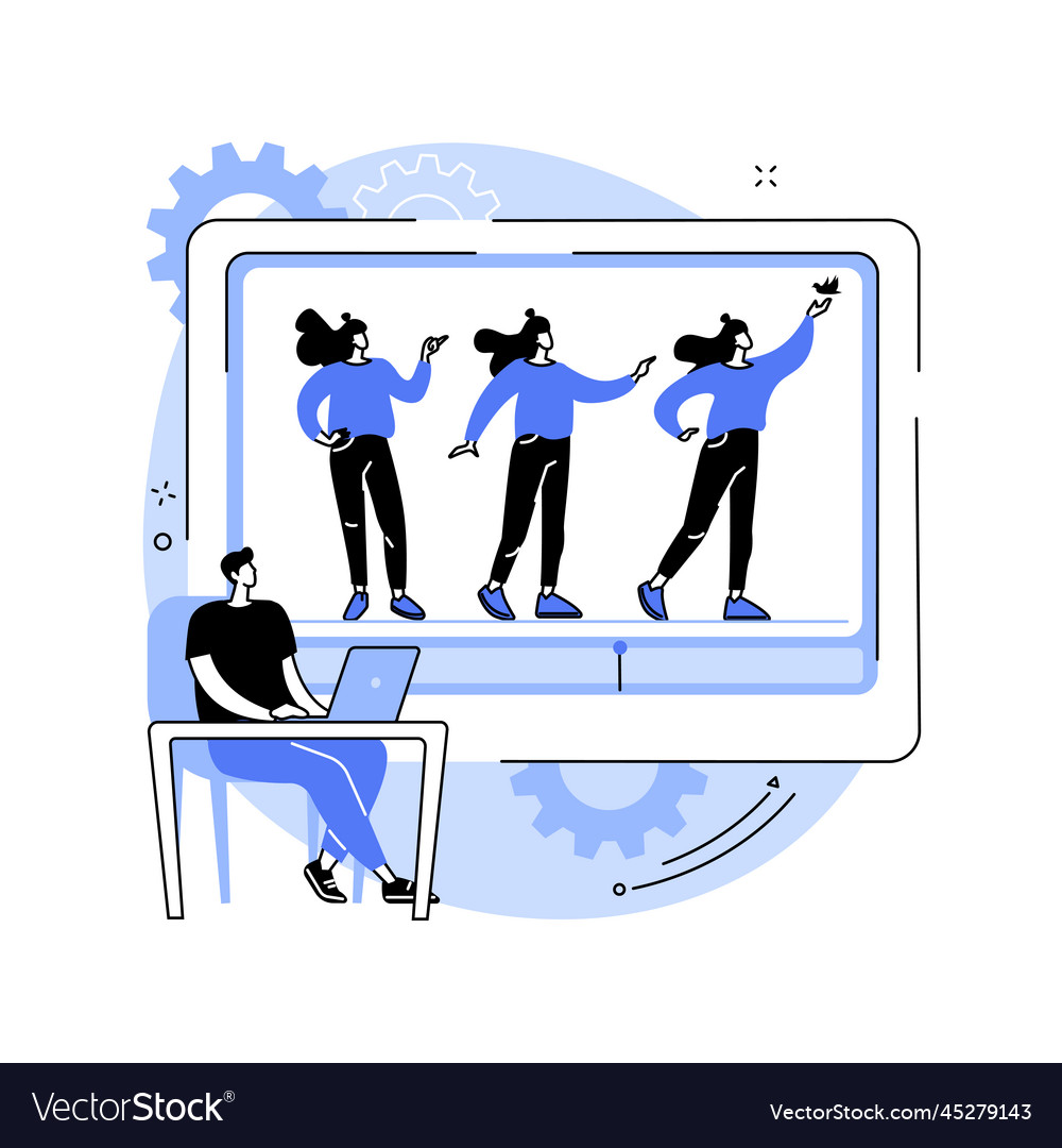 Computer animation abstract concept Vector Image Computer animation abstract concept