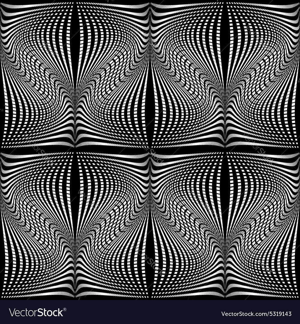 Design seamless monochrome waving pattern