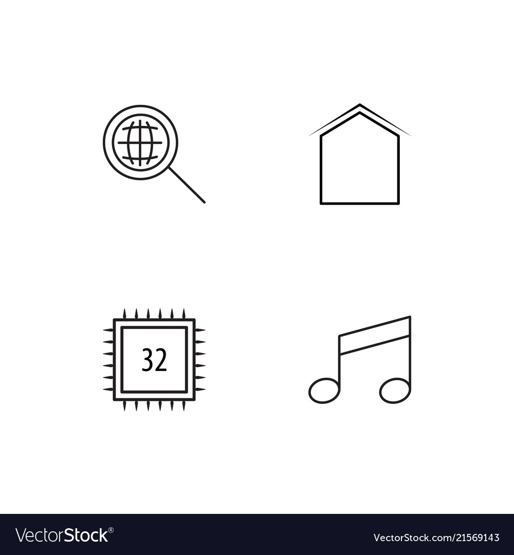 Electrical devices linear icons set simple