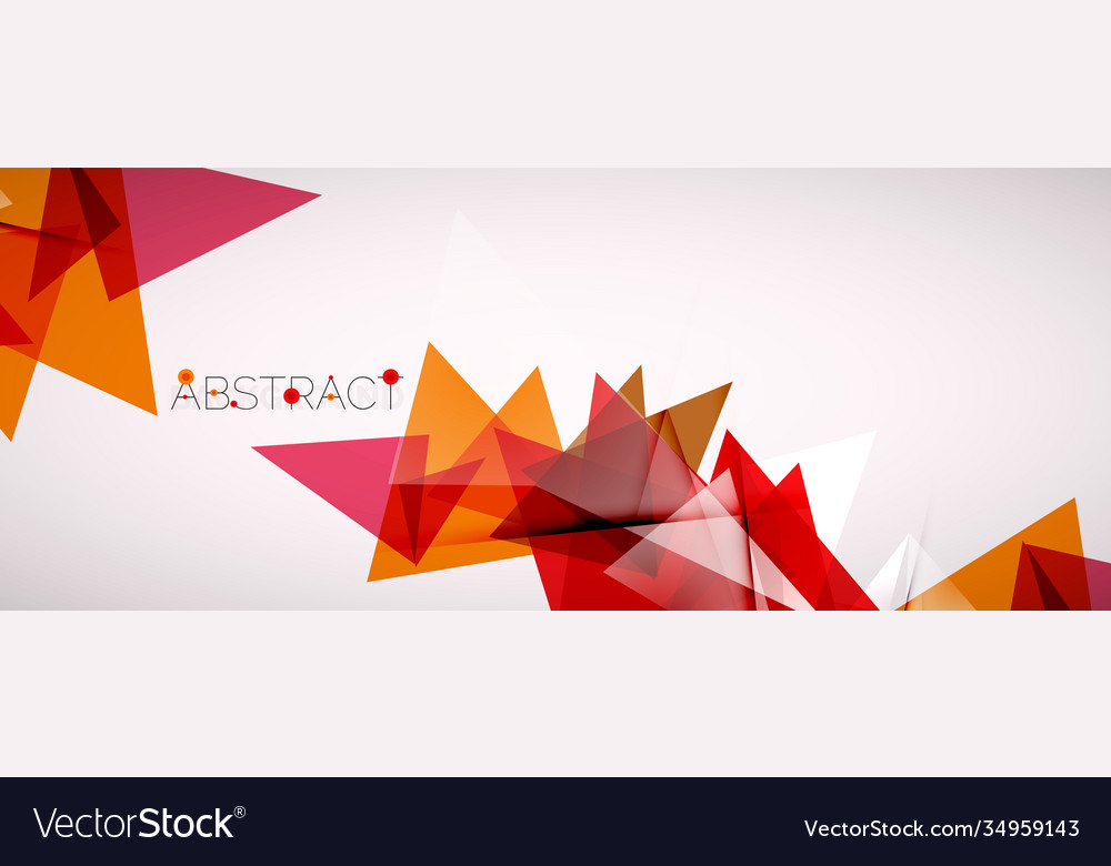 Geometric abstract background color triangle vector image Geometric abstract background color triangle