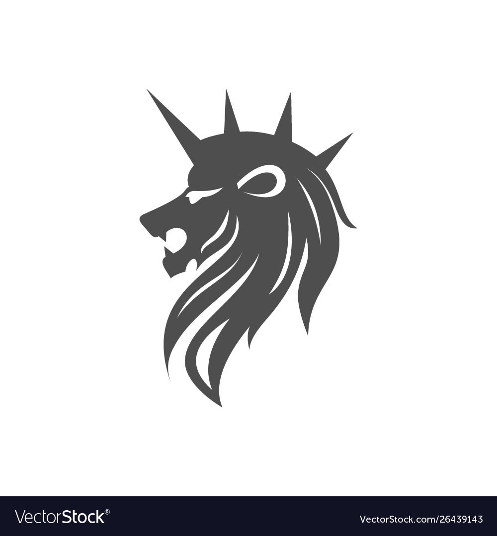 Head lion logo template Royalty Free Vector Image