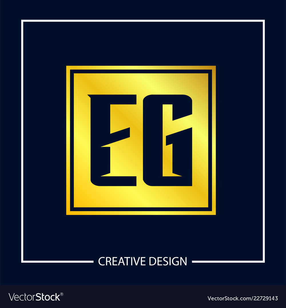 Initial letter eg logo template design