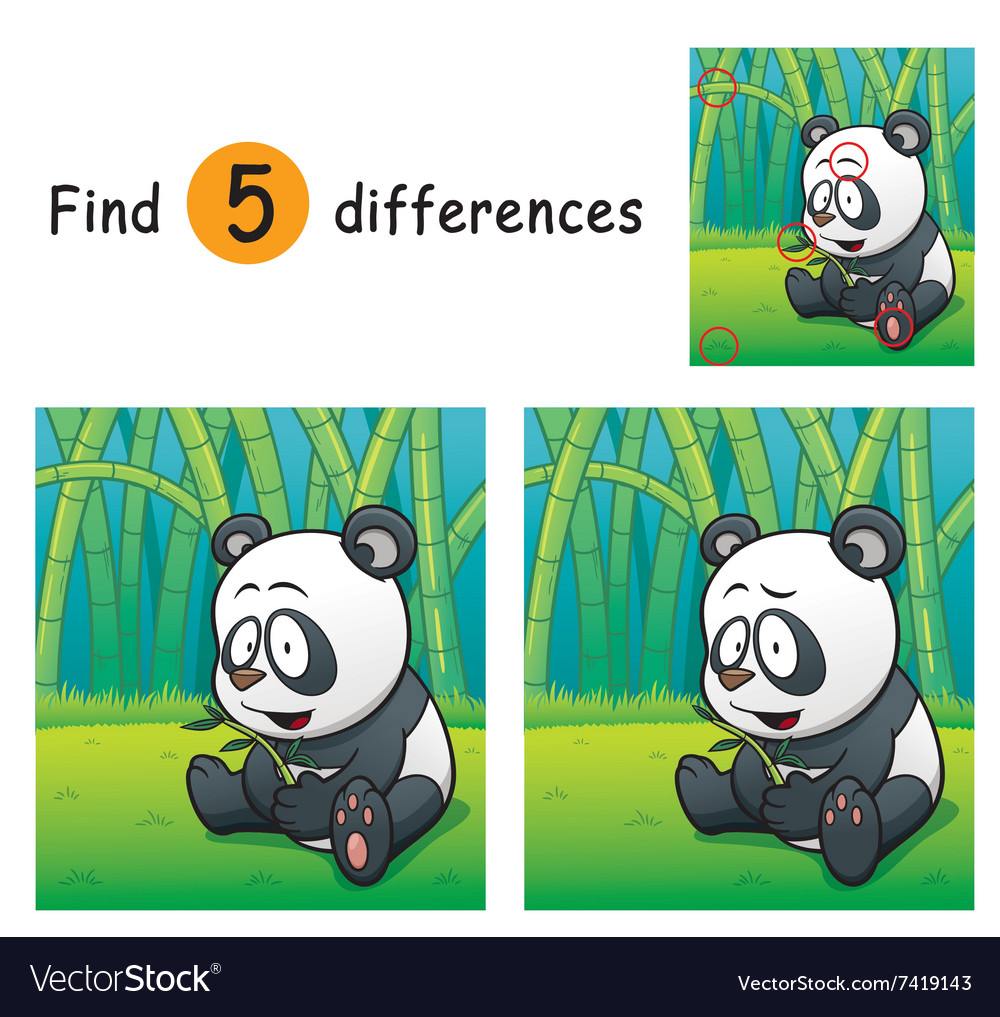 Panda Find Differences Game