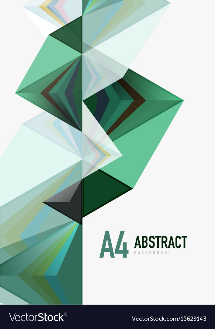 Triangular low poly a4 size geometric