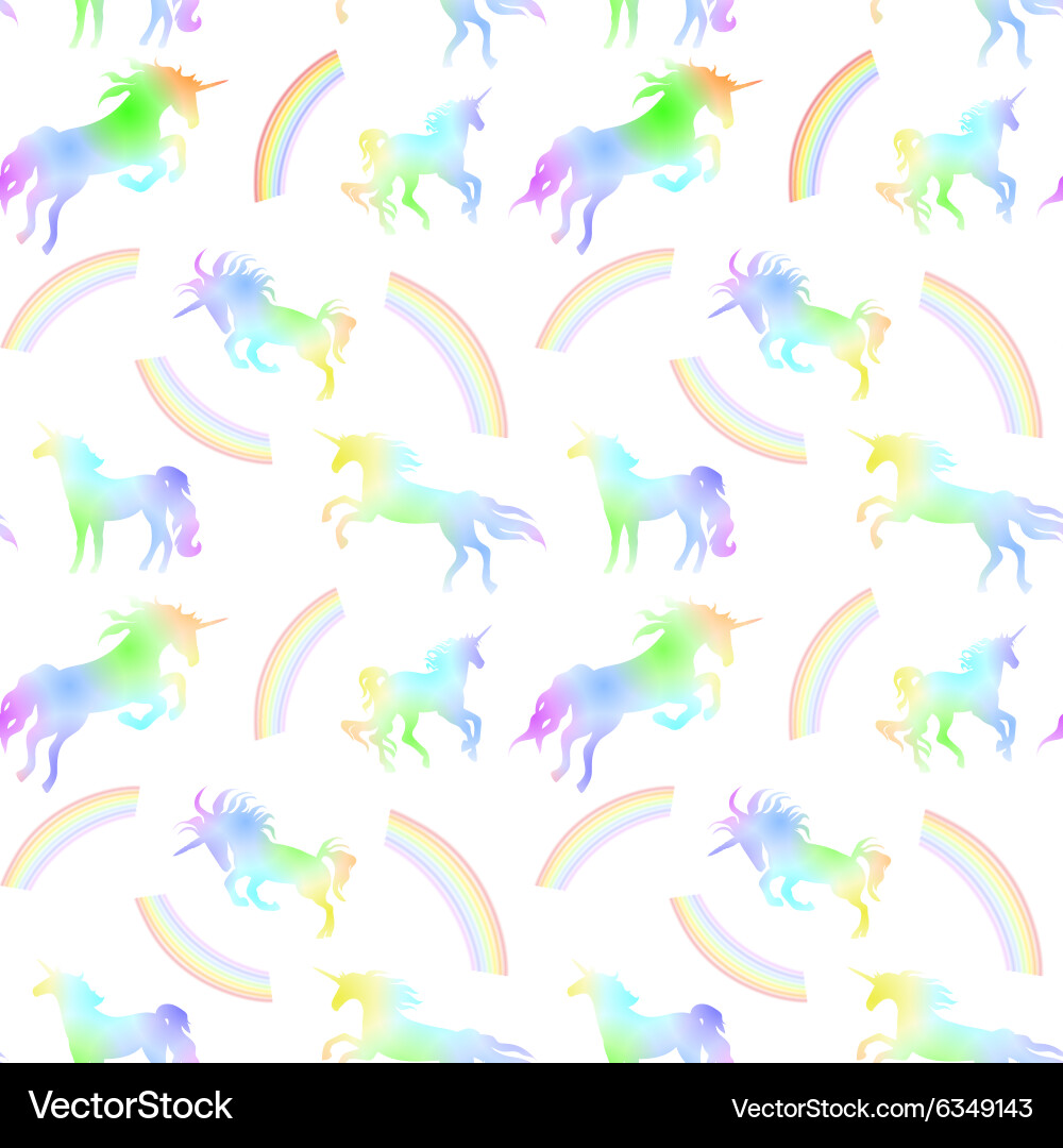 Unicorn seamless pattern Royalty Free Vector Image