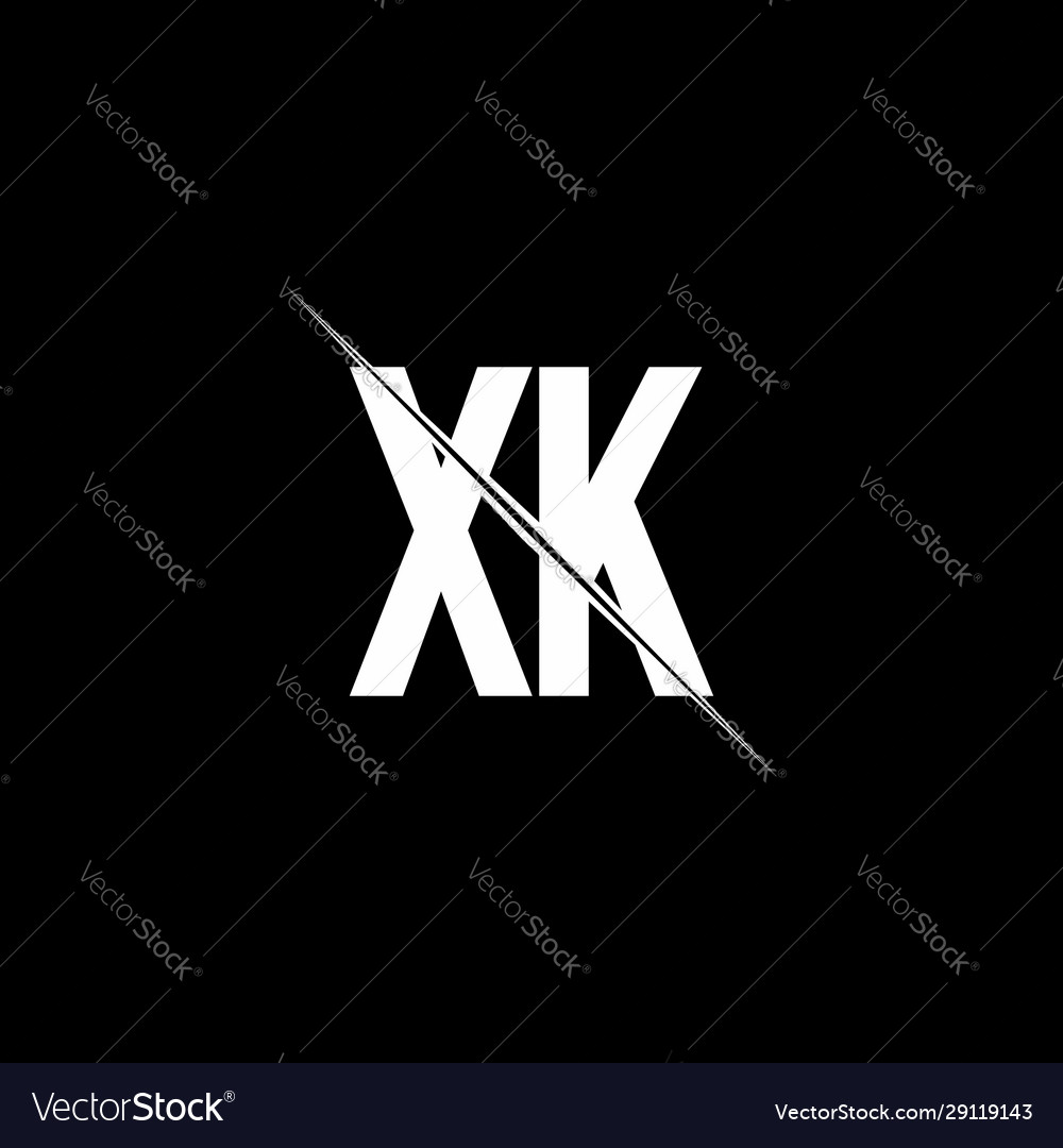 Xk logo monogram with slash style design template Vector Image Xk logo monogram with slash style design template