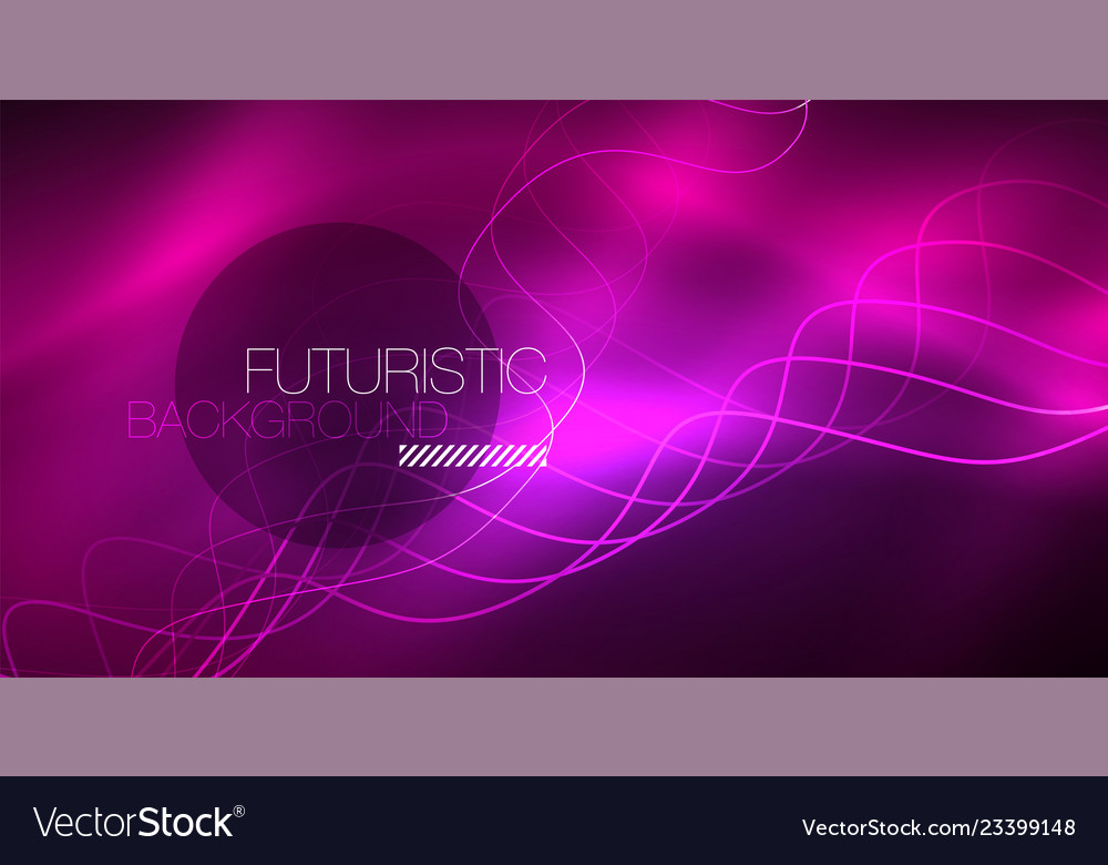 Abstract shiny glowinng color wave design element