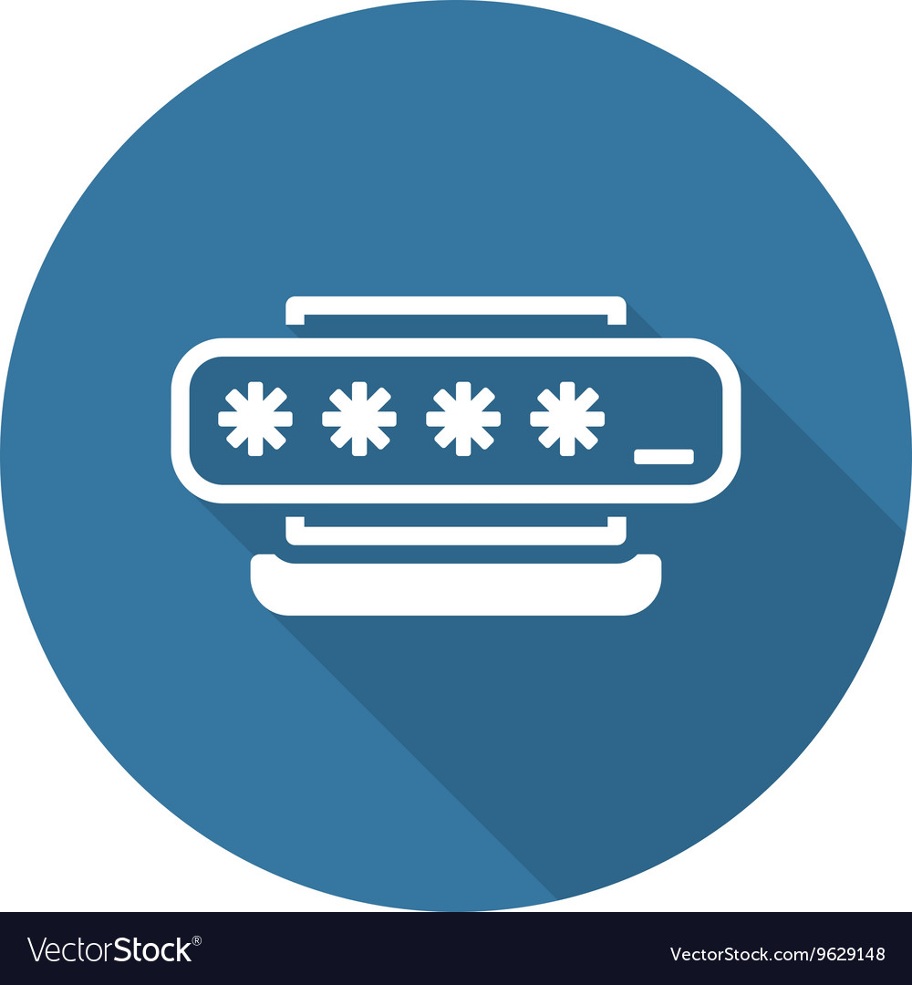 Access password icon flat design