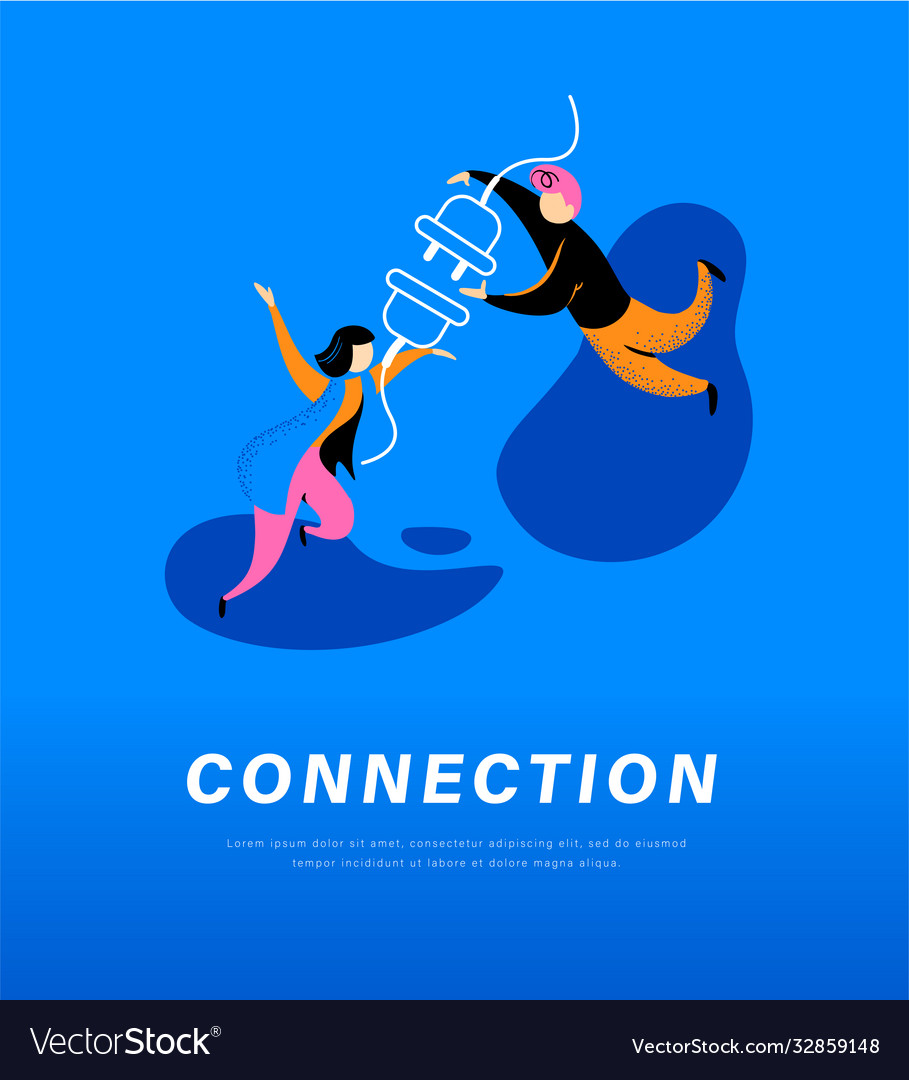 Connection abstract metaphor people connecting