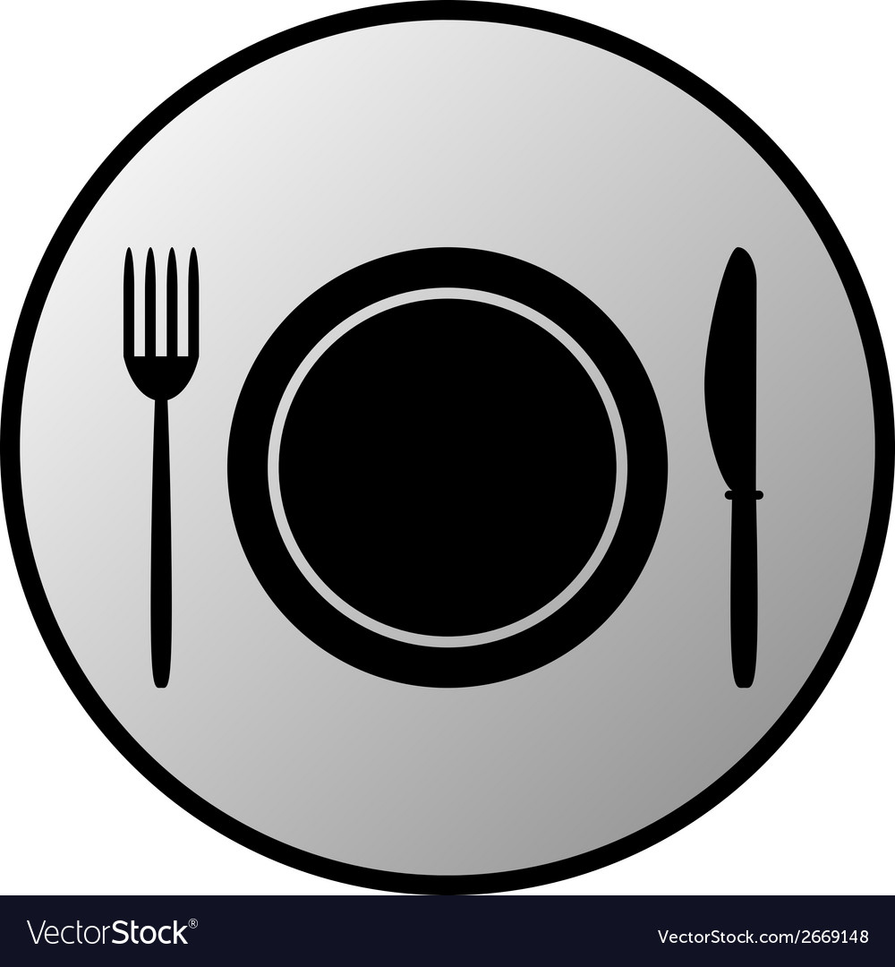 Fork plate and knife button