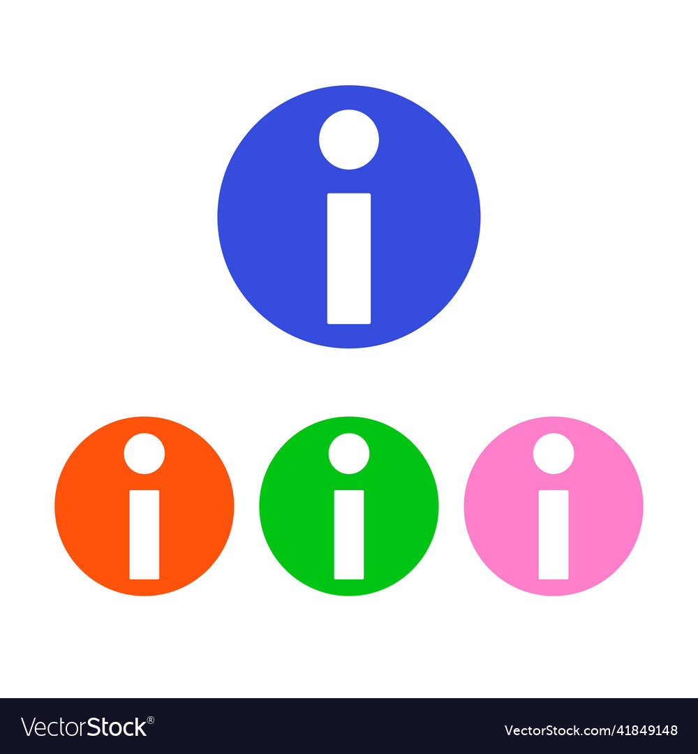 Info icon set information guide navigation