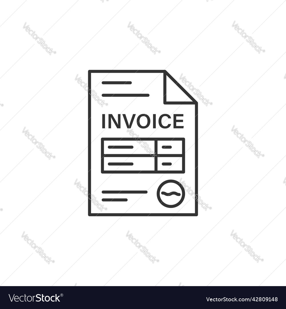 Invoice icon in flat style transaction document Vector Image